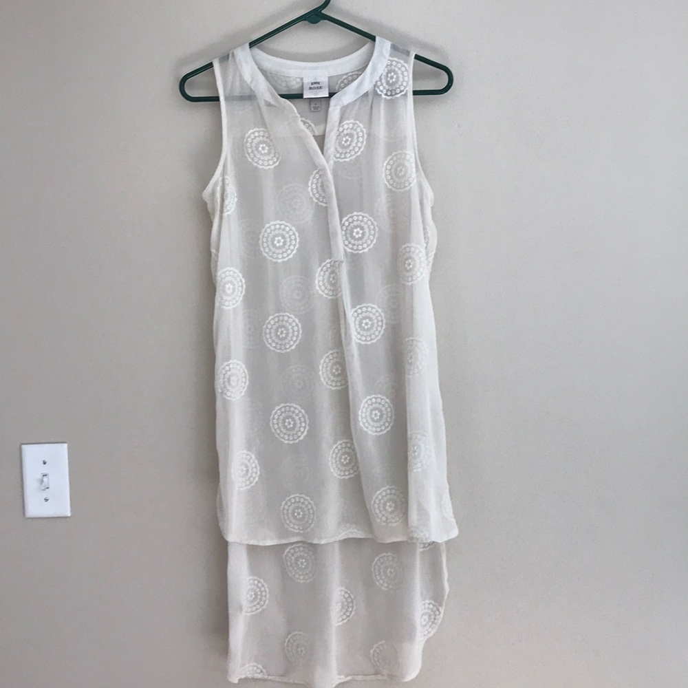 High low sheer tunic